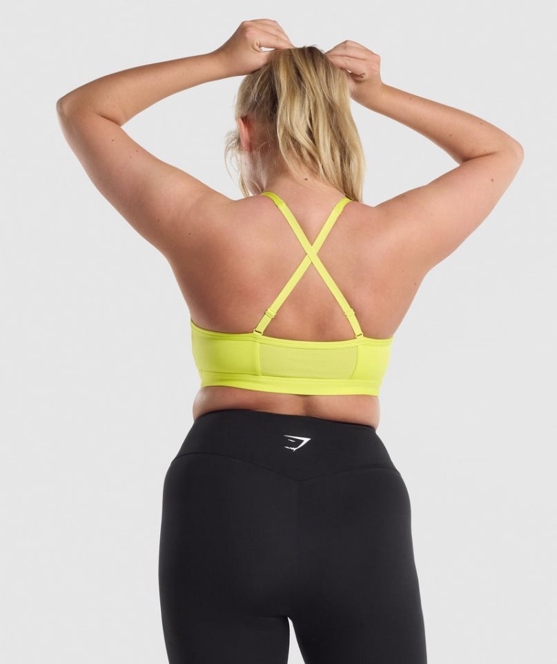 Staniki Sportowe Gymshark Ruched Damskie Żółte | PL 378ECV